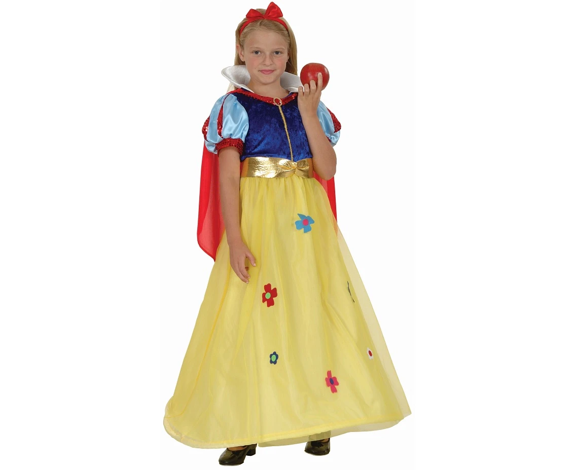 Role play-set for kids Prom Princess Snow White (dress, cape with collar, belt, hairband), size 130/140 cm EOL